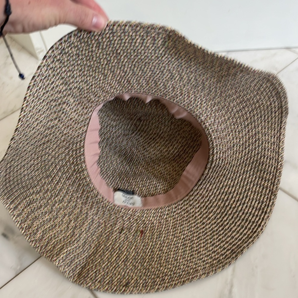 David and Young 100% paper woven multicolor floppy hat - Picture 3 of 5